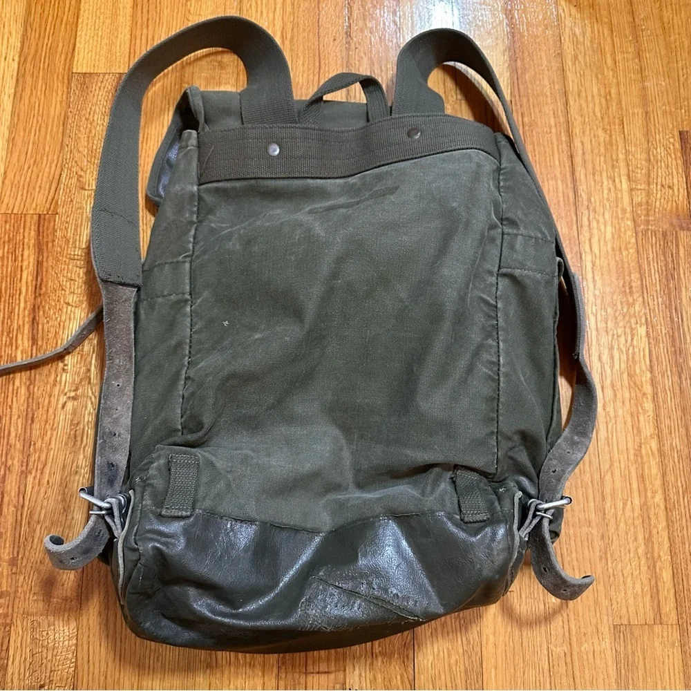 Deuter Augsburg Military Backpack, Leather + Canvas Vintage
